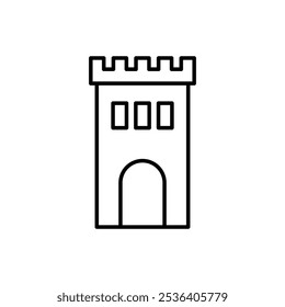 tower icon Flat logo isolated symbol