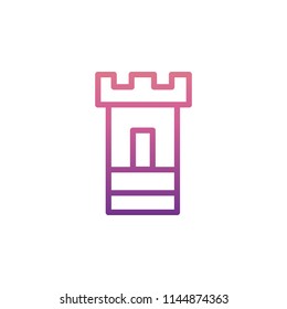 tower icon in gradient style on white background