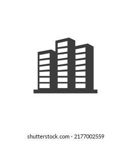 Tower Icon Isolated on Black and White Vector Graphic