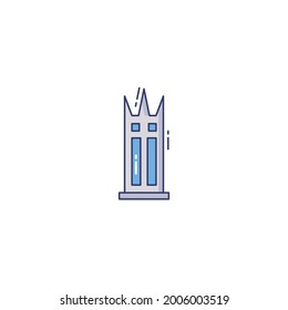 Icono De Torre Aislado En Fondo Blanco