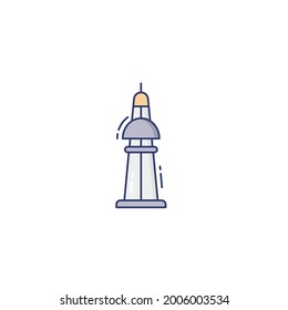 Icono De Torre Aislado En Fondo Blanco