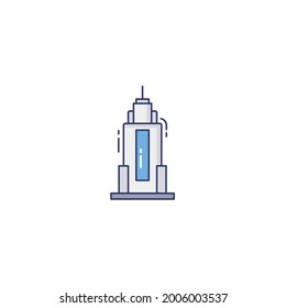 Icono De Torre Aislado En Fondo Blanco
