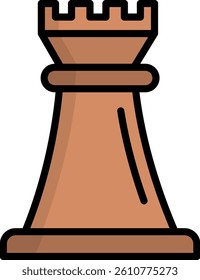 Tower Icon Lineal Color Vector Illustration