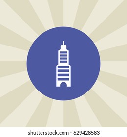 tower icon. sign design. background