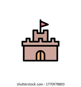 Icono de torre. Color simple con elementos de vector de contorno de iconos de videojuegos para ui y ux, sitio web o aplicación móvil