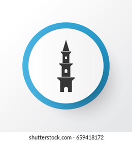 Tower Icon Symbol. Premium Quality Isolated Minaret  Element In Trendy Style.