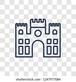 Tower icon. Trendy linear Tower logo concept on transparent background from Architecture and Travel collection