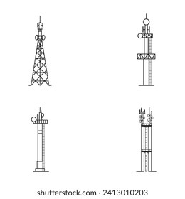 Vektorgrafik-Vektorgrafik-Designvorlage für Tower-Symbol