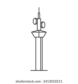 Plantilla de diseño de ilustración de vector de icono de torre