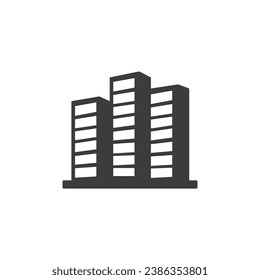 Tower Icon Vector Isolated Black and White Design Graphic