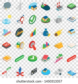 Tower icons set. Isometric style of 36 tower vector icons for web for any design