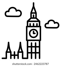 Tower Legacy icon line vector illustration