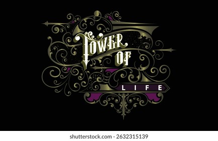 TOWER OF LIFE lettering custom style design
