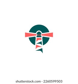 tower lights vector logo design