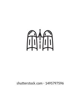 tower logo design, simple and modern. Vector