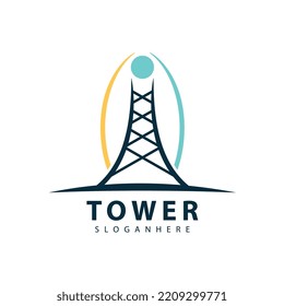 Símbolo del logotipo de torre icono de vector plantilla de diseño