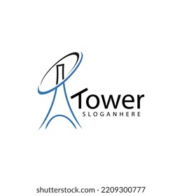 Tower logo symbol vector icon design illustration template