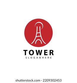 Symbol für das Tower-Logo, Vektorsymbol, Design-Illustrationsvorlage