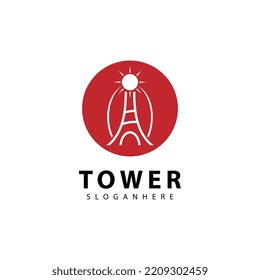 Tower logo symbol vector icon design illustration template