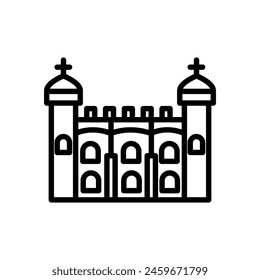 Tower of London Ikone in der Vektorgrafik. Firmenzeichen
