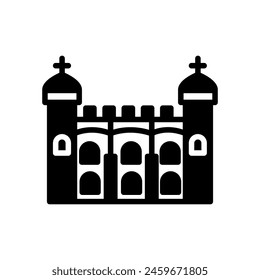 Tower Of London  icon in vector. Logotype

