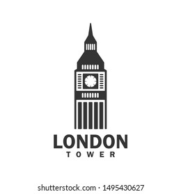 tower of london logo - vector illustration of design on a light background