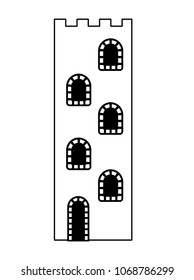 tower of medieval castle isolated icon