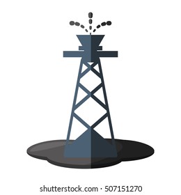 tower oil exploration industry vector illustration design