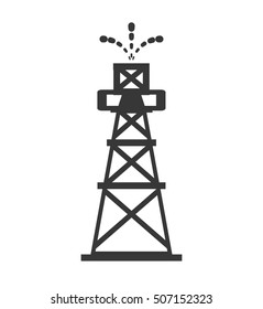 tower oil exploration industry vector illustration design