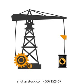 tower oil exploration industry vector illustration design