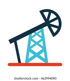 tower oil industry icon vector illustration design