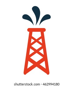 tower oil industry icon vector illustration design