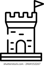 Tower outline icon vector illustration