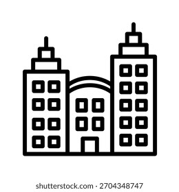 Icono de contorno de torre Ilustración vectorial