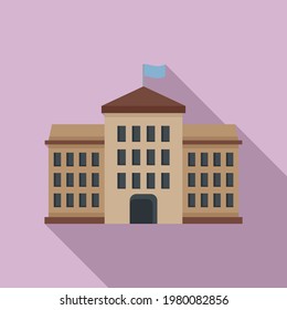 Tower parliament icon. Flat illustration of Tower parliament vector icon for web design
