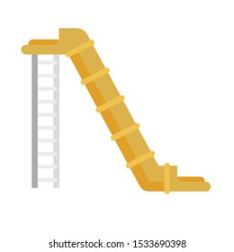 Tower pipe aquapark icon. Flat illustration of tower pipe aquapark vector icon for web design