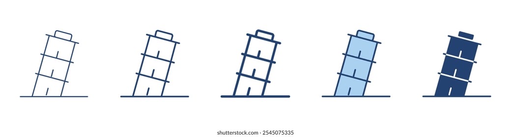 Coleção de conjuntos de símbolos da Torre do ícone do pisa