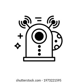 Tower Planetarium vector outline icon. space symbol eps 10 file