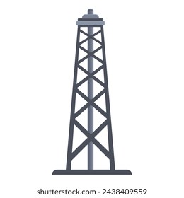 Turmplattform Gas Icon Cartoon Vektor. Natürliche Flamme. Energiesektor