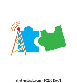 Tower Puzzle Logo Icon Design