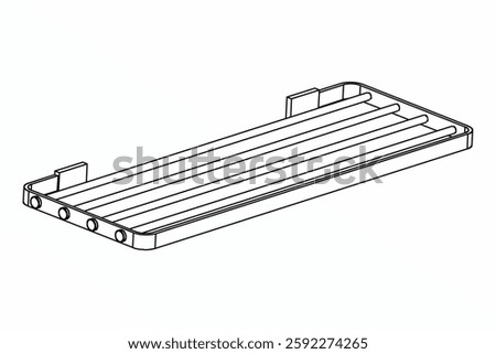 Tower Rack, bathfittings accessories bathroom fittings vector illustrator