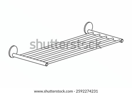 Tower Rack, bathfittings products accessories bathroom fittings vector illustrator