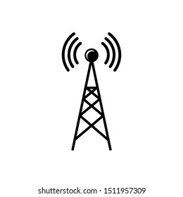 Tower Radio Waves Icon Transmitter Icon Stock Vector (royalty Free 