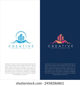 
Tower real estate logo template. Luxury elegant template design.Abstract building design inspiration