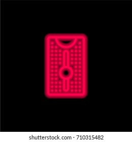 Tower red glowing neon ui ux icon. Glowing sign logo vector