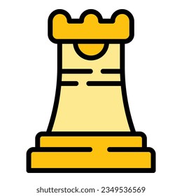 Symbol für die Tower-Reduktion Umrandung Vektorgrafik. Stress Verstand. Farbflaeche für die Seele