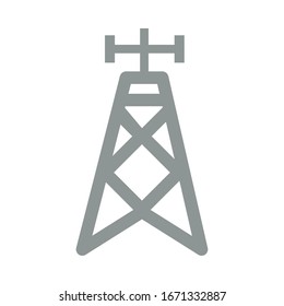 diseño de ilustración vectorial de la planta de refinación en torre aislada