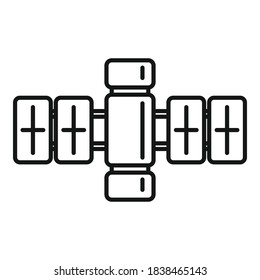 Icono de la torre satélite. Icono del vector de la torre de contorno para el diseño web aislado en fondo blanco