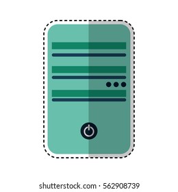 tower server isolated icon vector illustration design