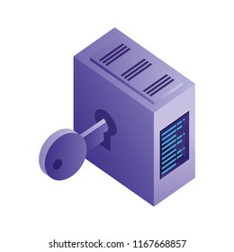 tower server with key security